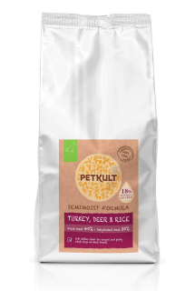 Petkult Dog Mini Adult Semimoist Turkey 1,5kg (expirace 31.7.2026)