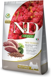 N&D Quinoa DOG Neutered Duck&Broccoli&Asp. Mini 800g (expirace 8.6.2026)