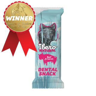 Ibero Cold Pressed Dental Snack Hovězí/Mrkev - S/M 3ks